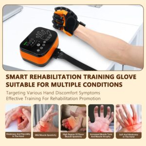 KELTEROOM Rehabilitation Robot Gloves, Upgrade Hemiplegia Hand Stroke Recovery Equipment, Finger Exerciser & Hand Strengthener Physical Therapy Equipment (Color: Left hand,Size: Large)