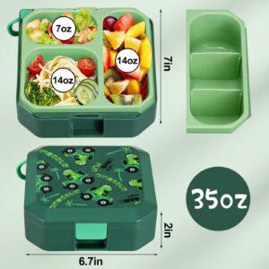 wiwens Bento Lunch Box for Kids, 35oz Leak-Proof 5 Compartment Lunch Container, Food-Safe Materials, Ideal Portion Sizes for Ages 3-12 Girls Boys Toddlers for School