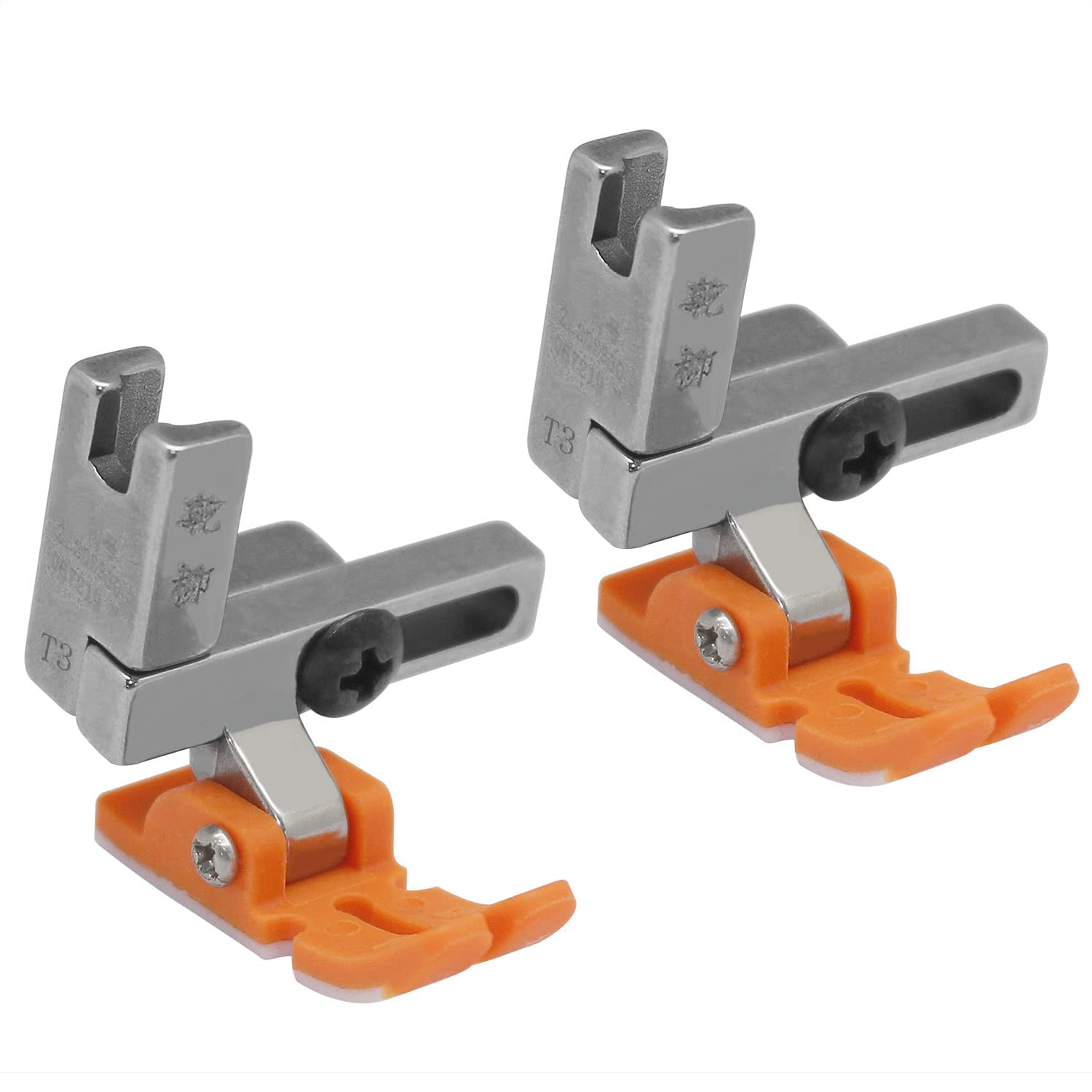 YEQIN 2Pcs Plastic Universal Presser Foot #T3 Three-in-One Multifunctional Presser Foot Adjustable Left and Right Unilateral Presser Foot for Flat Car Sewing Machine