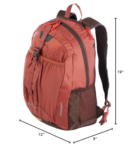 Eddie Bauer Stowaway Packable Backpack-Made from Ripstop Polyester, Maroon, 30L