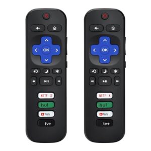 New Remote Control for Roku TV,Compatible TCL Roku/Hisense Roku/Onn Roku/Sharp Roku/Element Roku/Westinghouse Roku/Philips Roku/Insignia Roku/Jvc Roku/RCA Smart TVs 【2Pack 】