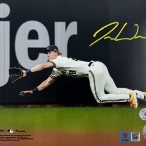 Joey Wiemer Milwaukee Rookie Signed Autographed 8x10 Fielding Photo Beckett COA, Verified by BLOCKS