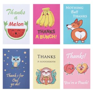 Funny Thank You Cards with Envelopes 40 Pack - 10 Funny Design Blank cards for Teachers Friends Business Coworker, Wedding, Birthday, Baby Shower, Business