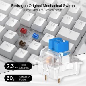 Redragon K585 DITI One-Handed RGB Mechanical Gaming Keyboard, 42 Keys Type-C Professional Gaming Keypad w/Upgraded Hot-Swappable Socket, 7 Onboard Macro Keys & Detachable Wrist Rest