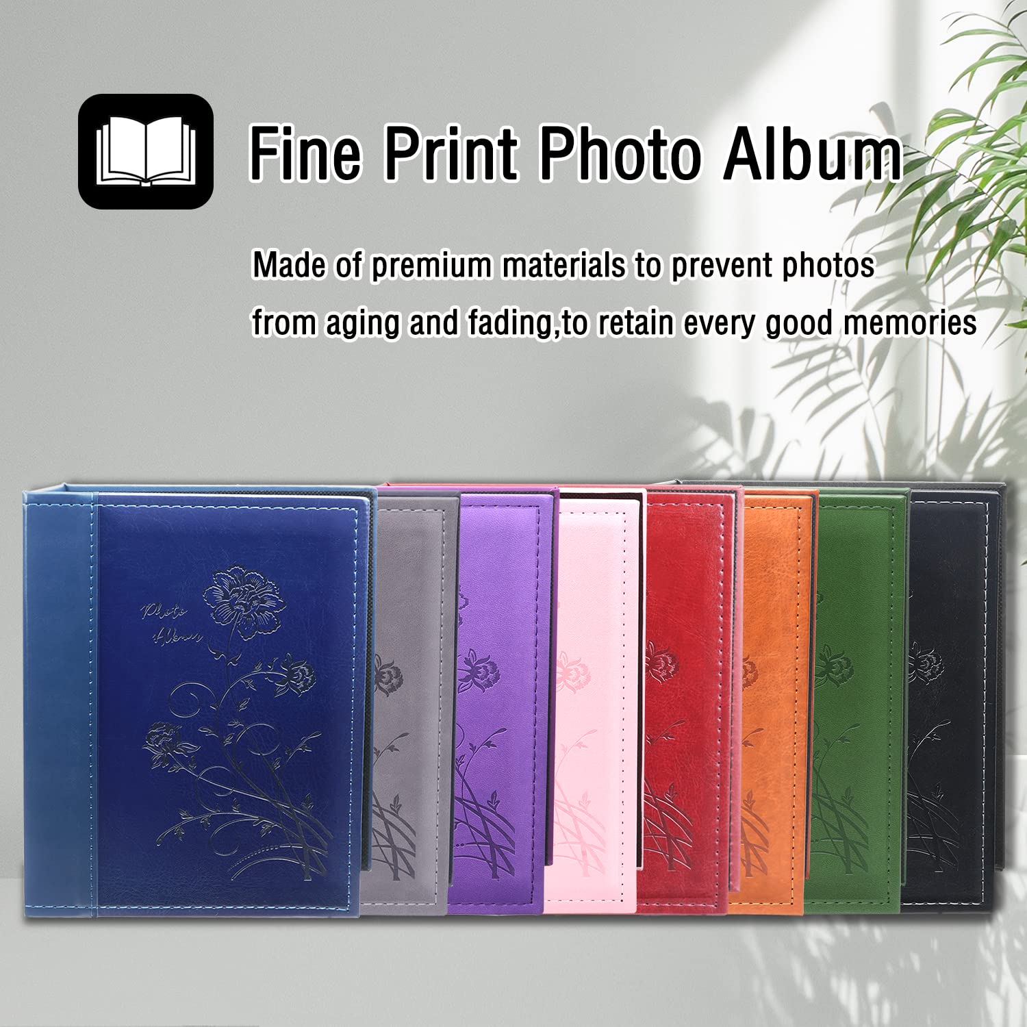 Artmag Photo Album 5x7 Clear Pages Pockets Leather Cover Slip Slide in Photo Album Book Holds 50 Vertical 5x7 Photos Picture Book for Wedding Family (Red)