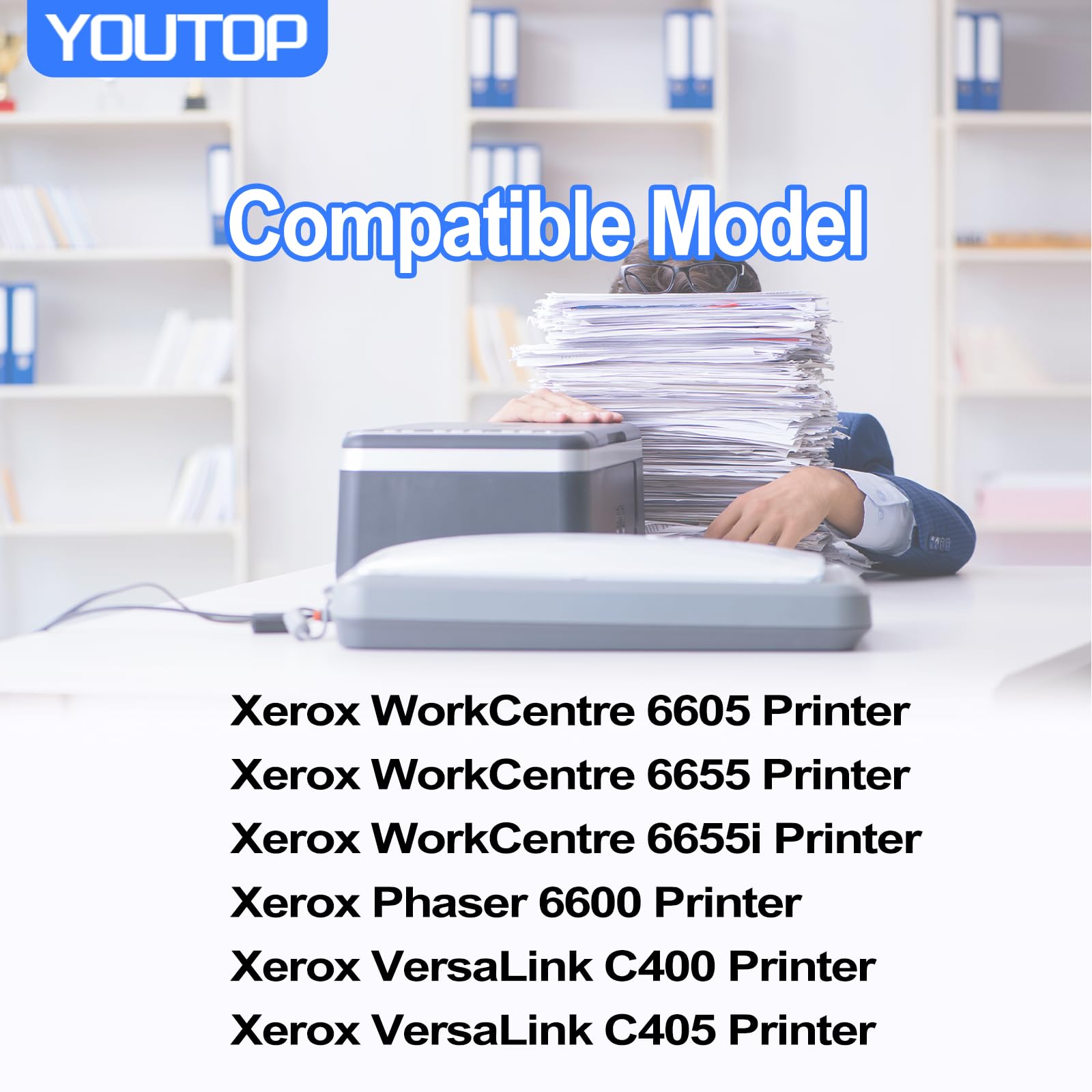 YOUTOP 115R00088 Fuser Maintenance Unit Replacement for Xerox WorkCentre 6605 6655 6655i Phaser 6600 VersaLink C400 C405 Printer(60,000 Pages)