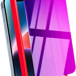 Umhlaba Compatible with iPhone 14 Plus Compatible with iPhone 13 Pro Max Privacy Screen Protector Gradient colorful 28 Degree Anti-Spy Tempered Glass Case Friendly Bubble Free Easy Installation Frame