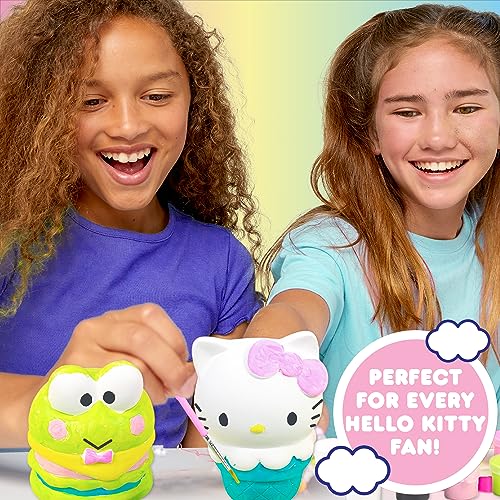 Horizon Group USA Sanrio Hello Kitty and Friends Paint Your Own Figurines Arts and Crafts Kit, Ceramic Paintable Hello Kitty & Keroppi, Kawaii Painting Kit for Kids, Craft Kits for Kids 8-12, Ages 8+