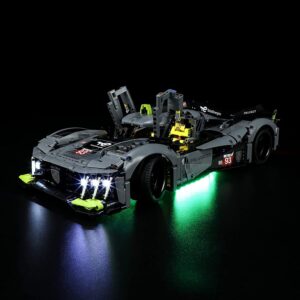 geament led light kit compatible with lego peugeot 9x8 24h le mans hybrid hypercar - for technic 42156 model set (model set not included)