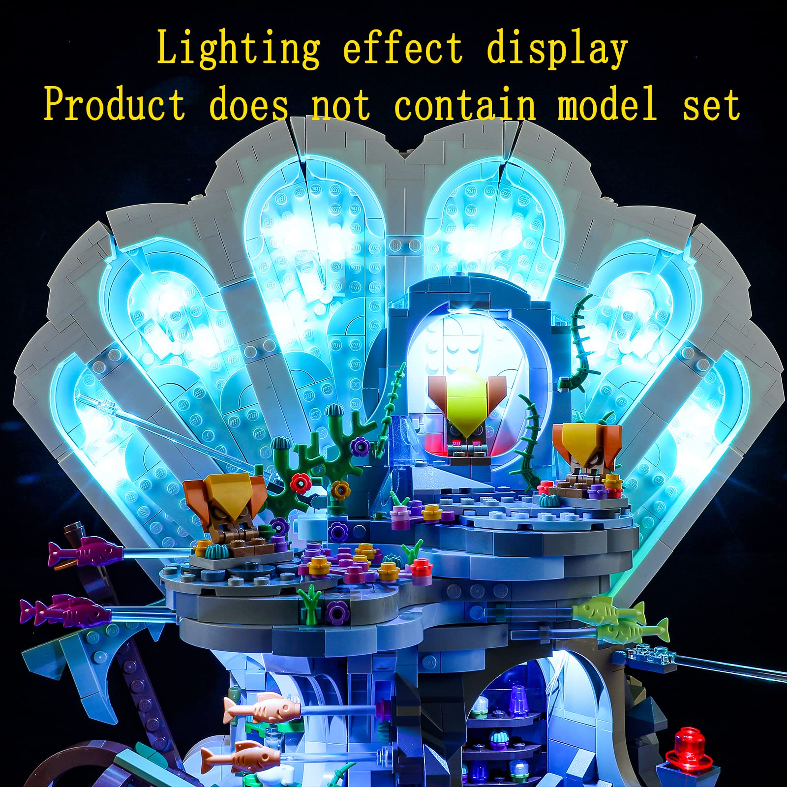 GEAMENT LED Light Kit Compatible with Lego The Little Mermaid Royal Clamshell - for 43225 Model Set (Model Set Not Included)