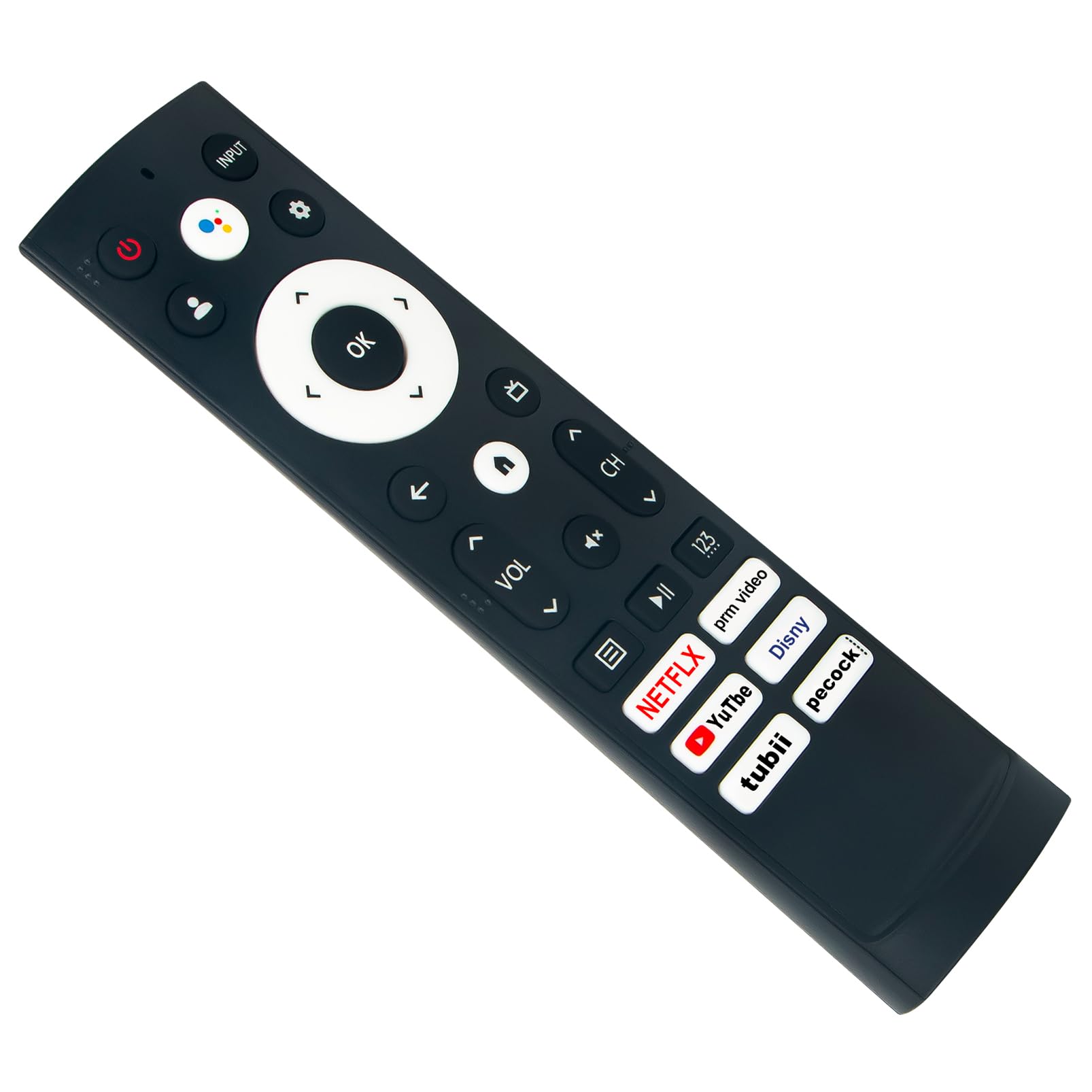 ERF3V90H 299843 Voice Command Remote Control Replacement compatible with Hisense Android Smart TV 65A65H 75A6H 55U7G 85U7H 75U65H 85A66GUA 65U7G 75U6H 55U8H 65A6H 55U7H 75U68H 75U7H 43A53FUA 43A68H