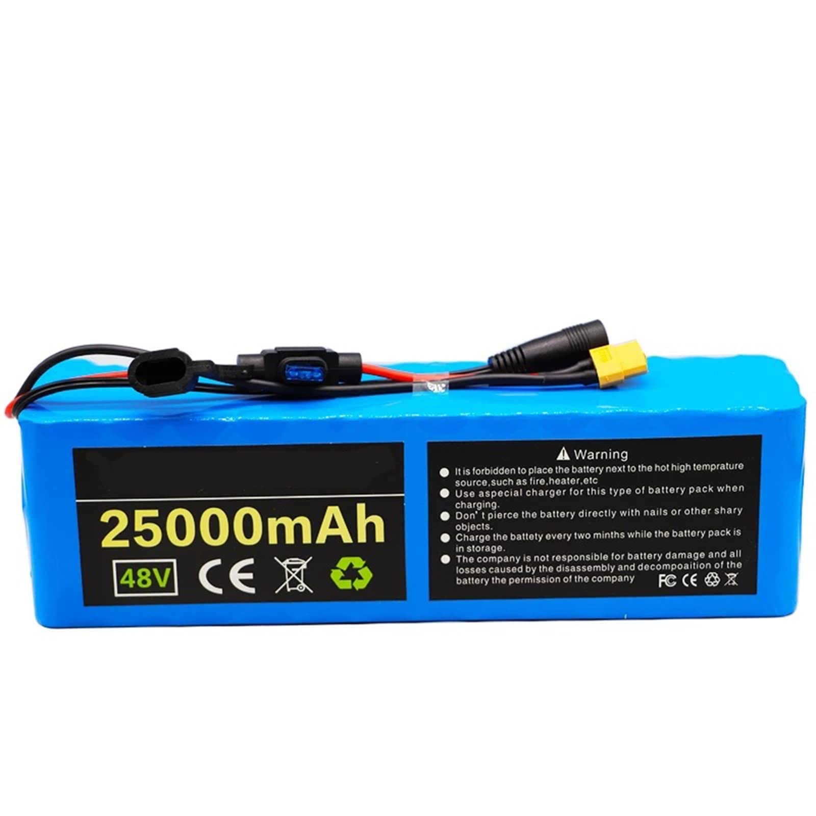 NALMAXO 48V 25AH 18650 13S3P High Power 1000W Electric Bike Battery E-Bike Battery 48V 25ah Lithium Battery with 30A BMS with Charger