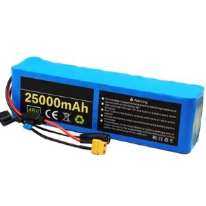 NALMAXO 48V 25AH 18650 13S3P High Power 1000W Electric Bike Battery E-Bike Battery 48V 25ah Lithium Battery with 30A BMS with Charger