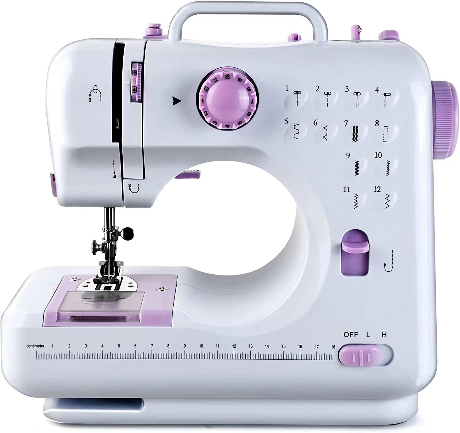 HJWTCQL Mini Sewing Machine for Beginners,Kids Sewing Machines,Small Sewing Machines with 12 Built-in Stitches and Reverse Sewing,Portable Sewing Machine for Kids, Suitable For Family Daily