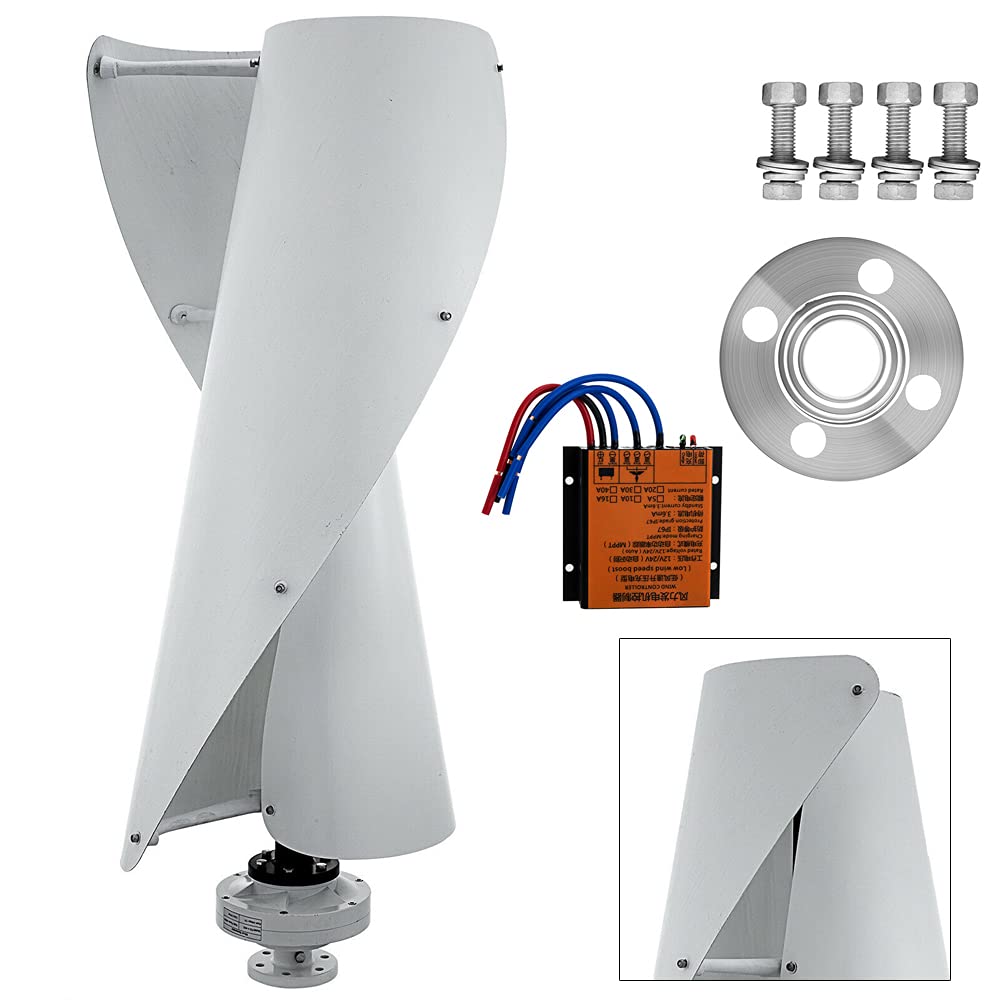 SOLRIMANA 450W Portable Wind Turbine Generator Kit, 12V, 450W, White