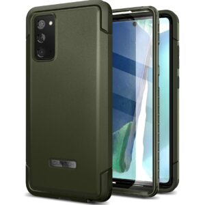 SURITCH for Samsung Galaxy Note 20 Case (Only) 6.7-inch, [2 Front Frames][Built-in Screen Protector] Full Body Protective Rugged Heavy Duty Shockproof Phone Cover -(Green)