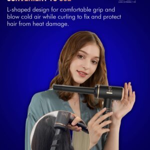 Look Extremely VIP Ceramic Curling Iron with Cooling Air | Curling Wand for Long Lasting Curls | Cordless Hair Curler| 3 Speed Smart Control | Hair Wand and Curling Iron in One