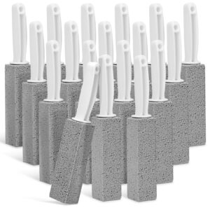 hongway pumice stone for toilet cleaning, 18 pack, delicate and strong, with high density, toilet bowl clean brush with handle for cleaning toilet, bathtubs, kitchen sink, grill, household