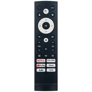 ERF3N90H Voice Command Remote Control Replacement compatible with Hisense Smart QLED TV 2022 Model 43A65H 50A65H 55A65H 55U7G 65A65H 65U65H 75A65H 75U7G 75U8H 43A6H 50A6H 43A68H 50A68H 50U6H 55A68H