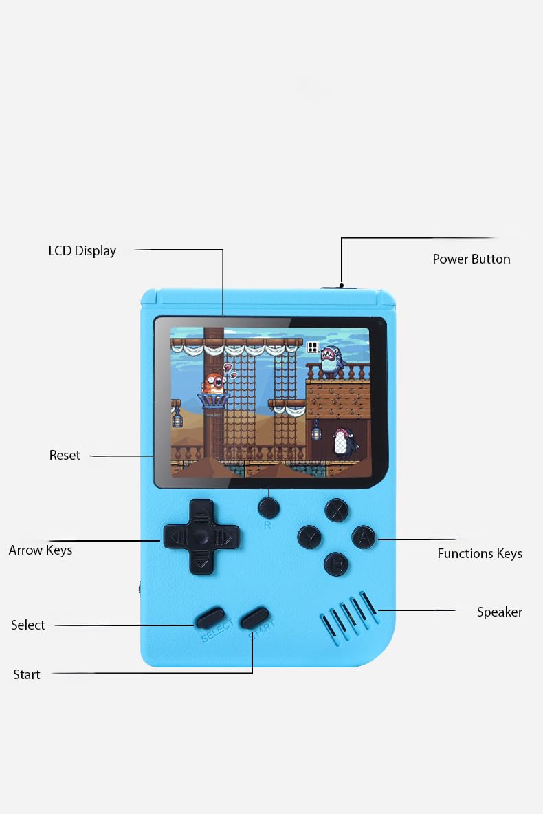 Handheld Game Console with Classical Retro Single and Multiplayer Games, 3.0 Inch Gameboy Kids Screen Portable Retro Video Game Console Support TV Connection (400 Games)