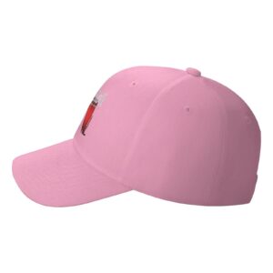 LICIAS Jelly Music and Roll Baseball Cap Hip Hop Athletic Curved Brim Baseball Hat Cap Dad Hats for Men Women Pink