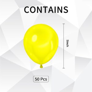 YGAUZ Yellow Balloons, 50 PCS, 5 Inch, Latex, Unisex, for Birthday, Wedding, Baby Shower Party Decorations