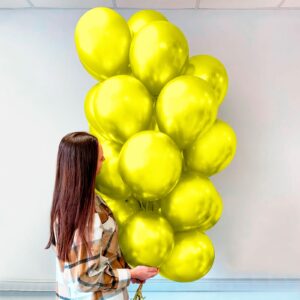 YGAUZ Yellow Balloons, 50 PCS, 5 Inch, Latex, Unisex, for Birthday, Wedding, Baby Shower Party Decorations