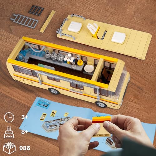 Lixboxy Camper for Break Bad Rv Building Set, Creative Camper Van Building Blocks Merchandise, DIY Technic Building Set Toy, Building Bricks Kit for Ages 8-14(986 Pieces)