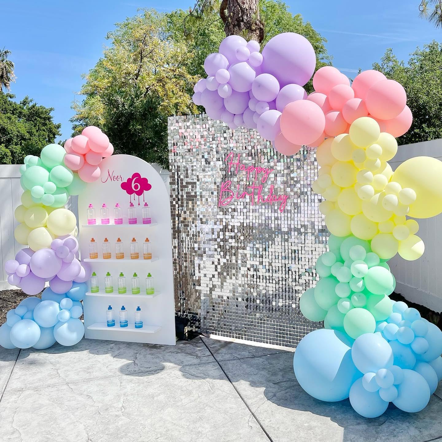 Bonropin Rainbow Pastel Balloon Arch kit with Assorted Color Balloons Garland Pastel Party Balloons Pastel Blue Pink Green Yellow Purple Balloons for Baby Shower Wedding Birthday Party Supplies