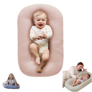 oliwex baby lounger，baby lounger pillow 0-24 months,baby lounger nest，newborn lounger pillow，baby lounger pillow for newborn (light pink)