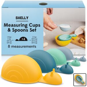 new!! ototo measuring spoons set - teaspoons for dry & liquid ingredients, bpa-free & dishwasher safe, funny gifts, cute kitchen accessories, baking accessories, unique kitchen gadgets (shelly)