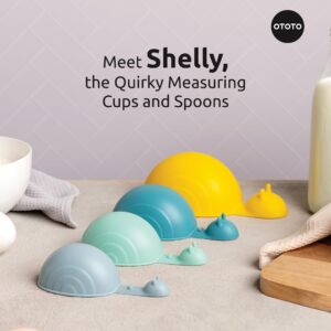 NEW!! OTOTO Measuring Spoons Set - Teaspoons for Dry & Liquid Ingredients, BPA-free & Dishwasher Safe, Funny Gifts, Cute Kitchen Accessories, Baking Accessories, Unique Kitchen Gadgets (Shelly)