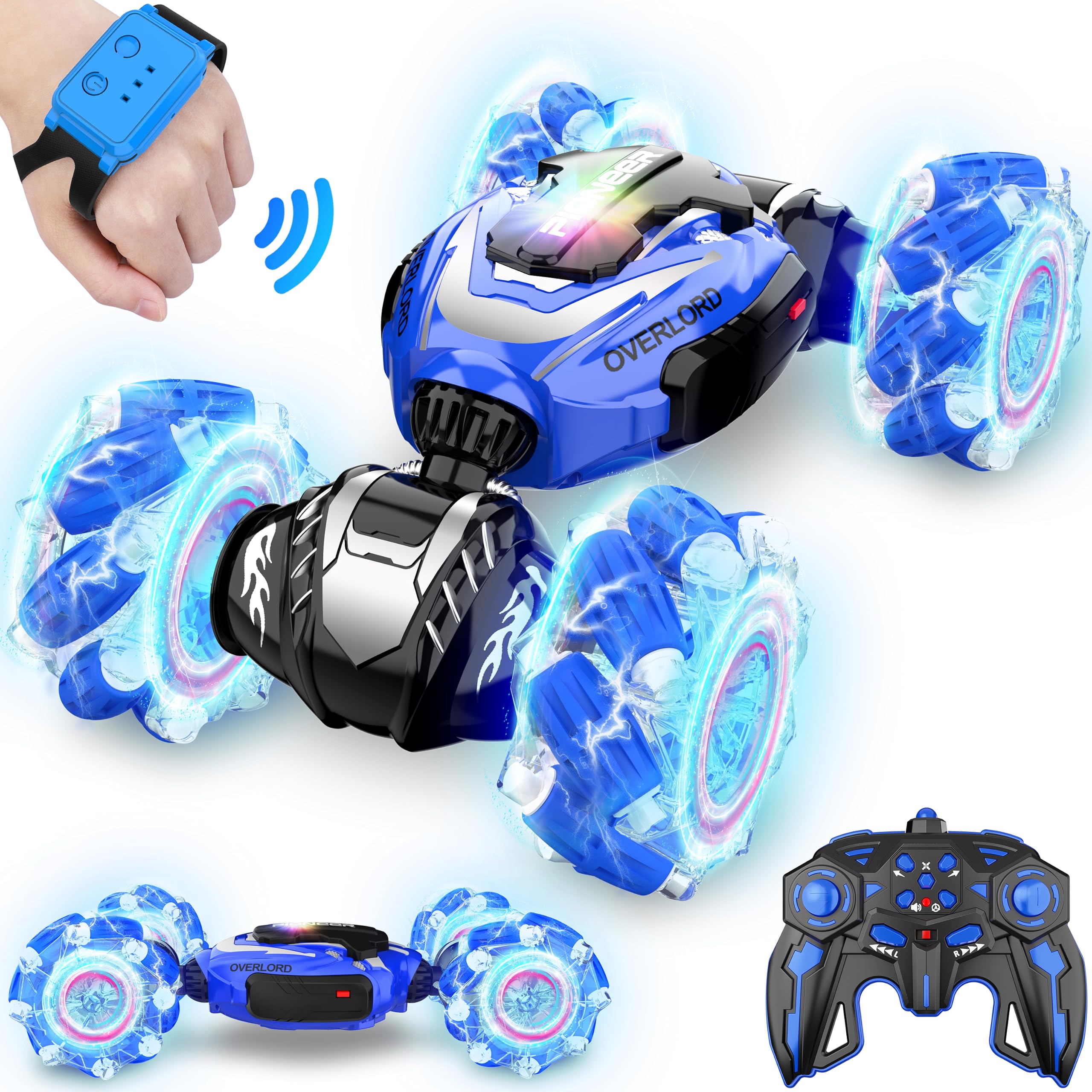 Remote Control Car, Gesture Sensing RC Stunt Car, 4 WD Transform Off Road for Rotating, 2.4Ghz Hand Controlled & Remote Control Twister Cars, RC Cars for Kids Boys Girls Toy Gift Age 6 7 8 9+ yr