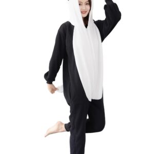 Joyxiamunicorns Unisex Adult Panda Animal Onesie Pajamas Cosplay Costumes Halloween Christmas One-Piece Sleepwear M