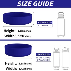 VIKIZUES Water Bottle Boot, Compatible with YETI, Owala Water Bottles, Accessory Silicone Water Bottle Protector, Anti-Slip Silicone for YETI/Owala Boot, Protective Bottom Sleeve Cover, Offshore Blue