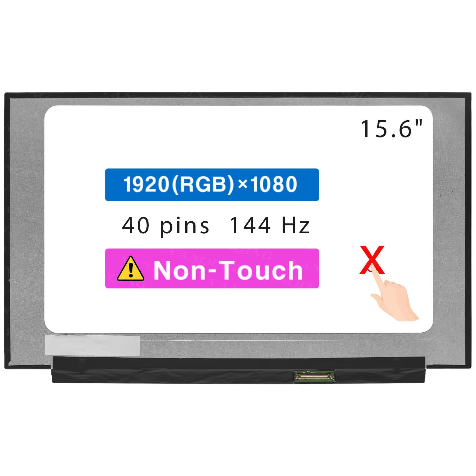 Screen Replacement for Lenovo Ideapad Gaming 3 15ARH7 Model 82UK 15.6" FHD 1920×1080 40 pin 144HZ LCD Non-Touch Screen Display Panel