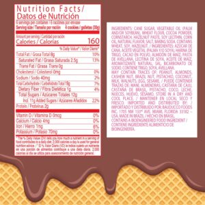 Bauducco Hazelnut Wafers - Crispy Wafer Cookies With 3 Delicious, Indulgent Decadent Layers of Hazelnut Flavored Cream - Delicious Sweet Snack or Desert - 5.0 oz (Pack of 1)