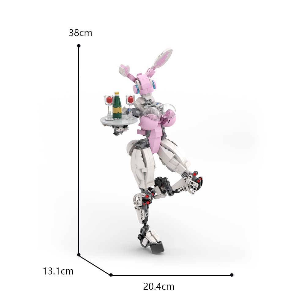 IVVTNHZ Bunny Girl Building Block Set, Bunny Girl Figure Creative Toy Hand Made Collection, suitable for friends Boys Girls (468 Pieces)