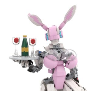 IVVTNHZ Bunny Girl Building Block Set, Bunny Girl Figure Creative Toy Hand Made Collection, suitable for friends Boys Girls (468 Pieces)