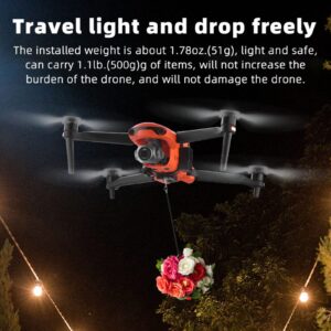 LICHIFIT Drone Airdrop System for EVO II Pro/II Wedding Proposal Delivery Device Remote Control Thrower Accessory