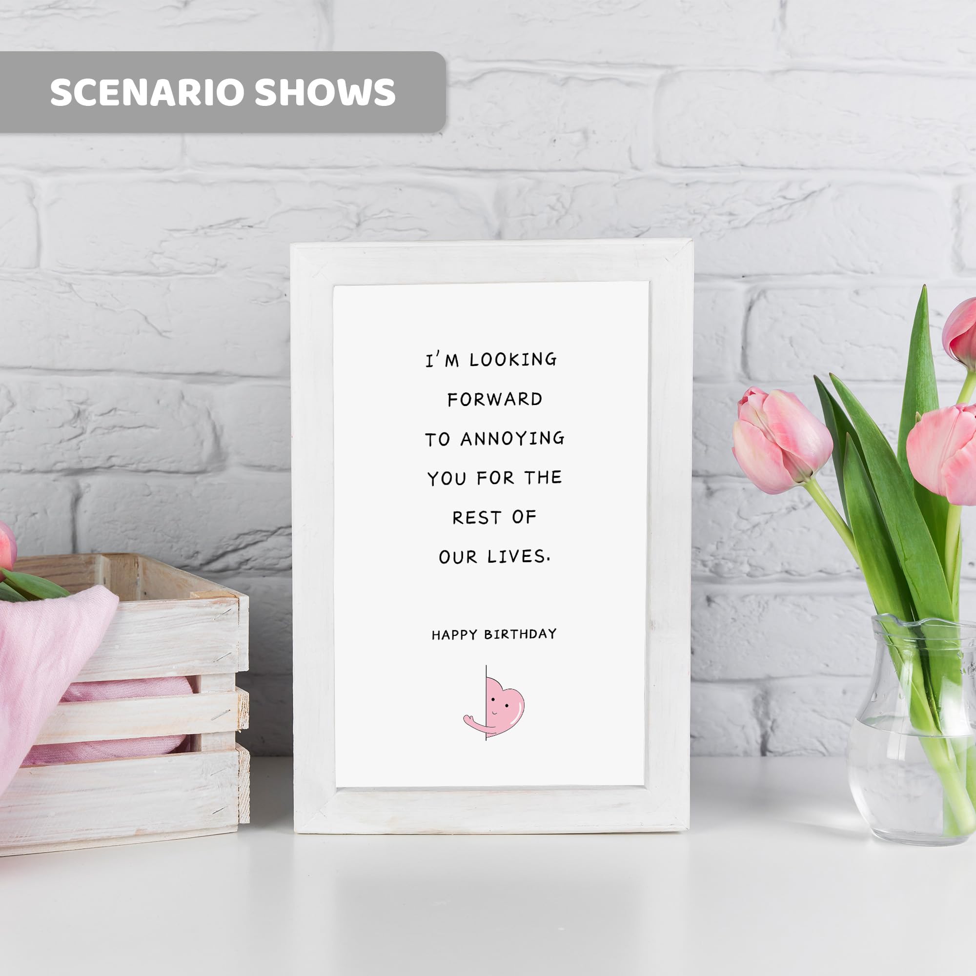 OfficeKolor Birthday Card for Boyfriend Husband Fiance, Romantic Birthday Cards for Girlfriend Wife, Love Birthday Card for Him Her Men Women - I Am Looking Forward To Annoying You