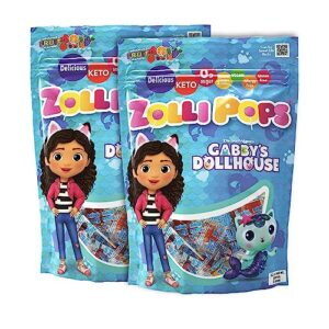 Zollipops Clean Teeth Lollipops Gabby's Dollhouse, Anti Cavity, Sugar-Free Candy for a Healthy Smile Great for Kids, Diabetics and Keto Diet, Natural Fruit Variety, 10.4oz Pack of