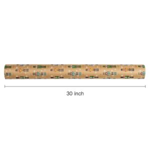 RUSPEPA Christmas Wrapping Paper, Jumbo Roll Kraft Paper - Nussknacker Solider Design for Holiday Gift Wrap - 30 Inches x 100 Feet