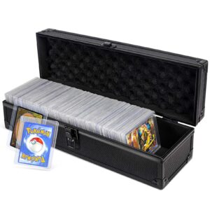 solid plastic toploaders-storage-box, super durable card case for 3" x 4" toploader, card holders for trading cards and sports cards