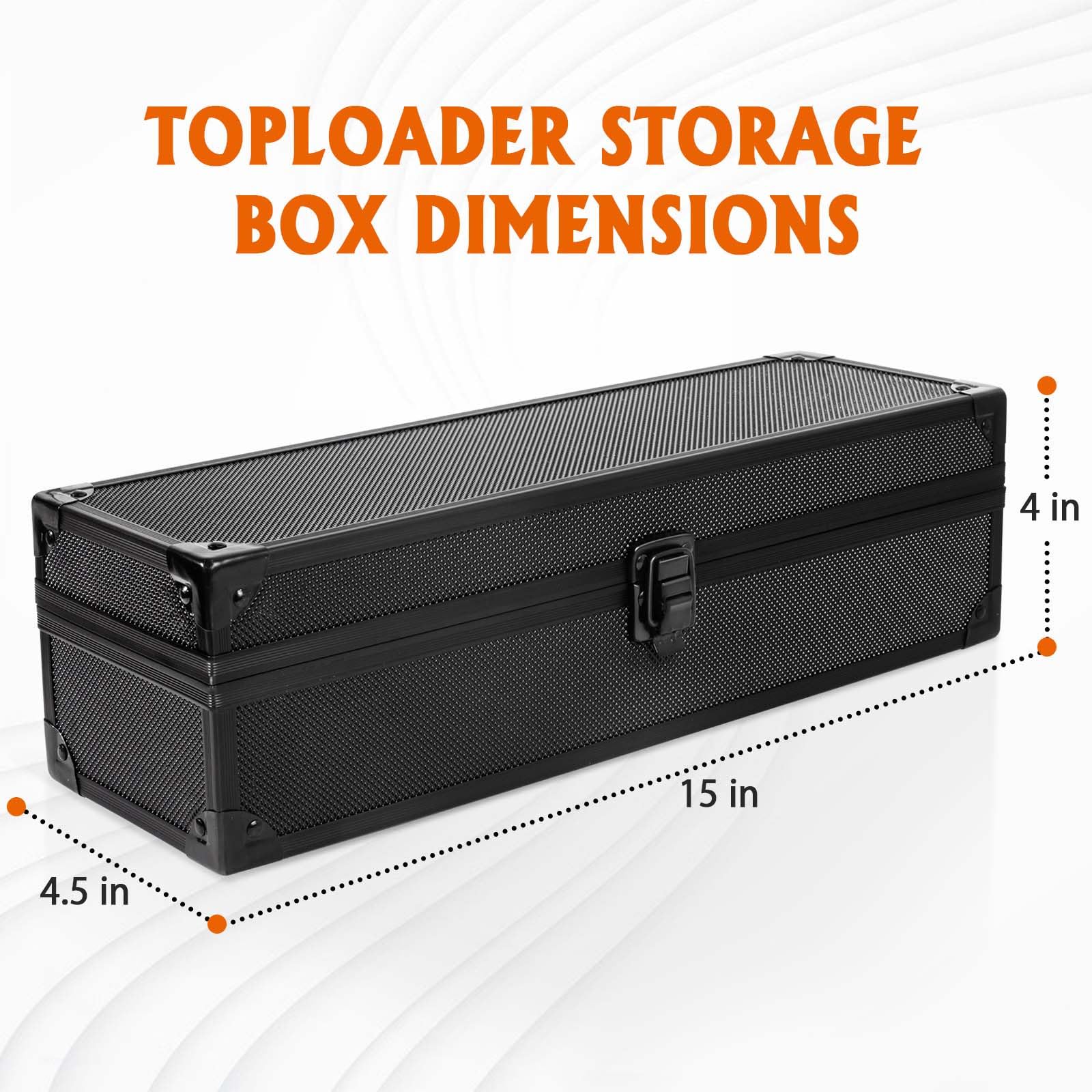 Solid Plastic Toploaders-Storage-Box, Super Durable Card Case for 3" x 4" Toploader, Card Holders for Trading Cards and Sports Cards