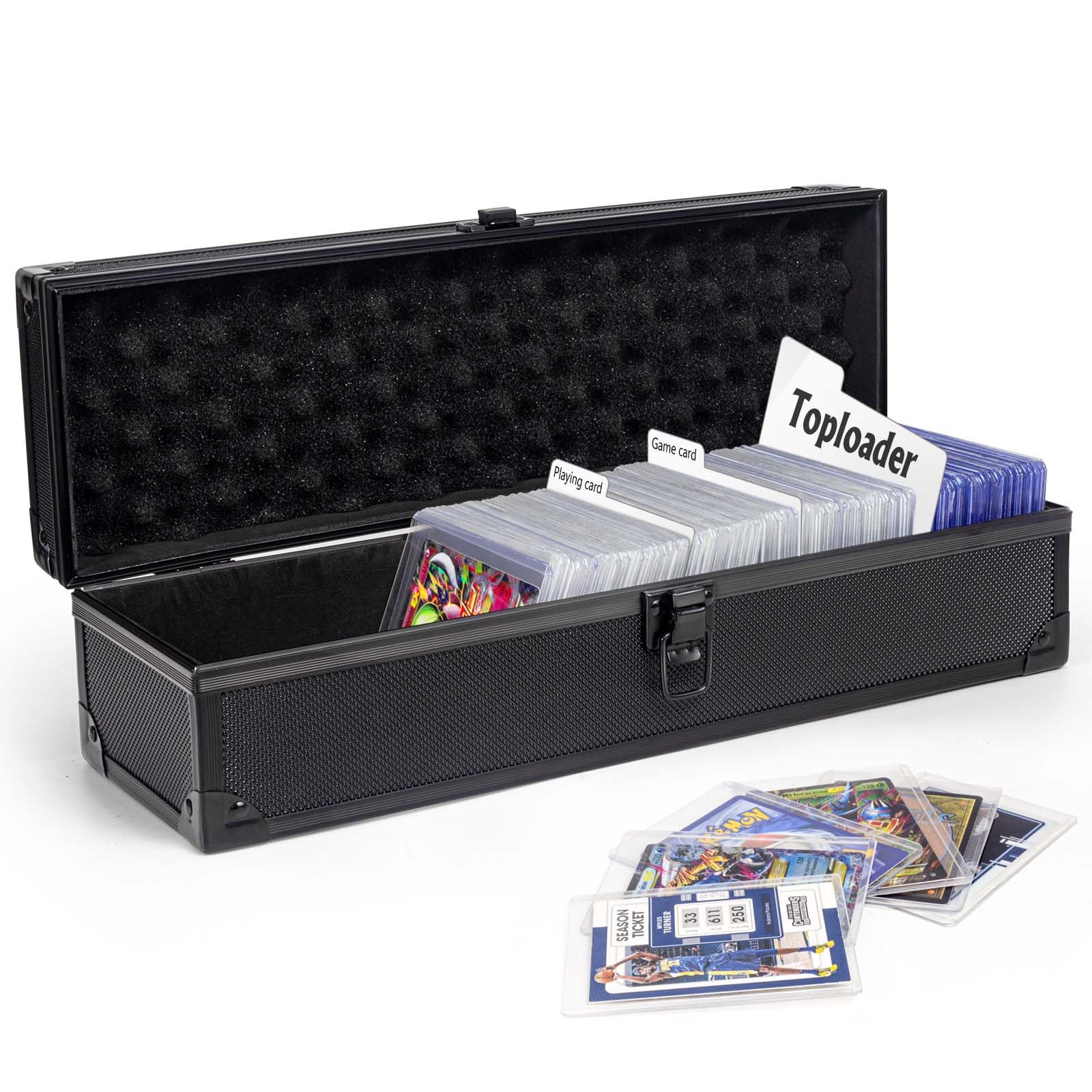 Solid Plastic Toploaders-Storage-Box, Super Durable Card Case for 3" x 4" Toploader, Card Holders for Trading Cards and Sports Cards