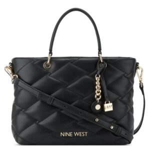 nine west regan elite satchel, black