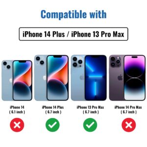 NEEPART 4 Pack Tempered Glass Screen Protector for iPhone 14 Plus/iPhone 13 Pro Max [6.7 Inch], Sensor Protection, 9H Tempered Glass Film, Anti-Scratch, Case Friendly, Easy Installation, Bubble Free,