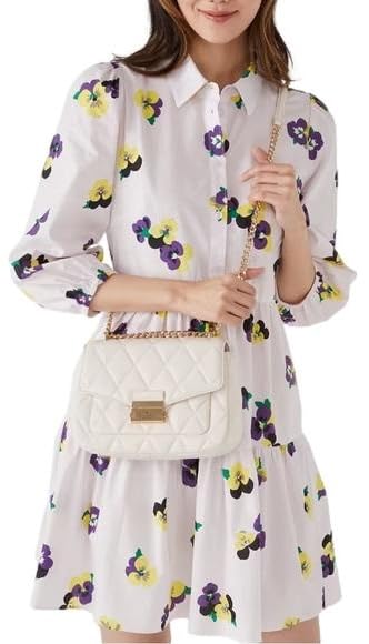 Kate Spade Carey Medium Quilted Shoulder Bag Crossbody Leather