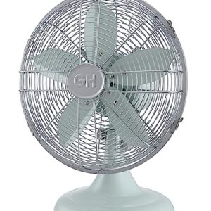 Good Housekeeping All-Metal 12" Retro Table Fan, Breezewave